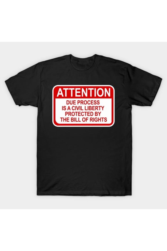 ATTENTION: DUE PROCESS SIGN Legal Rights 14th Amendment Constitution Unisex T-Shirt