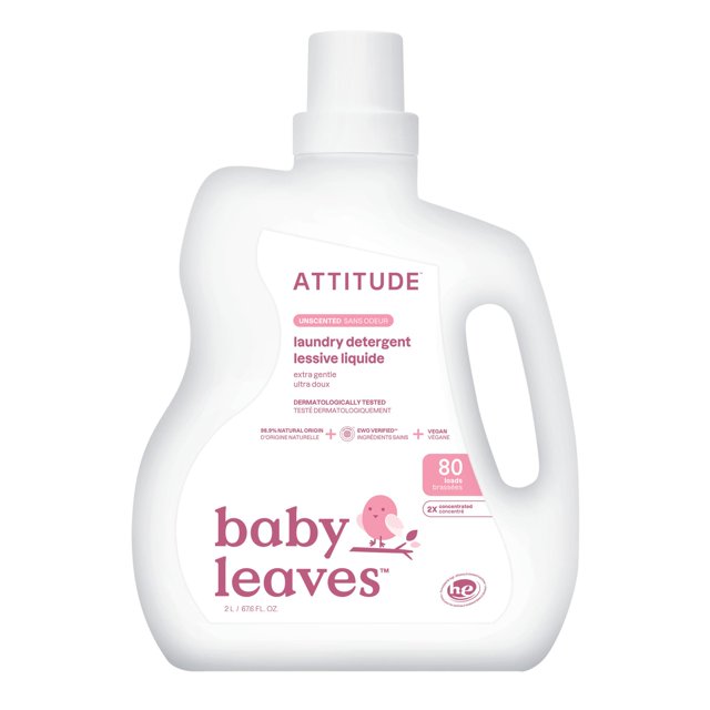 ATTITUDE Baby Laundry Detergent Liquid, EWG Verified, Safe for Baby