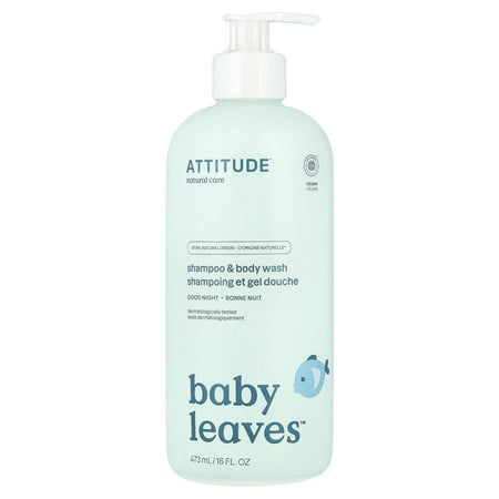 ATTITUDE Baby Leaves™, Shampoo & Body Wash, Good Night, 16 fl oz (473 ml)