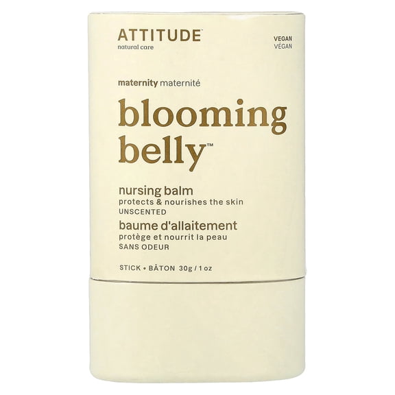 ATTITUDE Blooming Belly, Nursing Balm, Unscented, 1 oz (30 g)