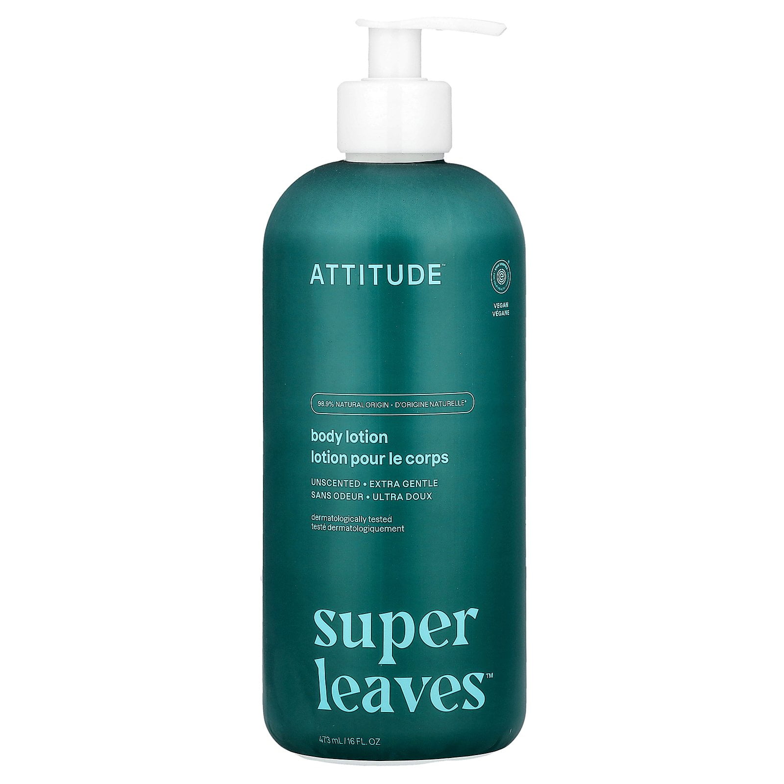 ATTITUDE Super Leaves, Body Lotion, Unscented, 16 fl oz (473 ml)