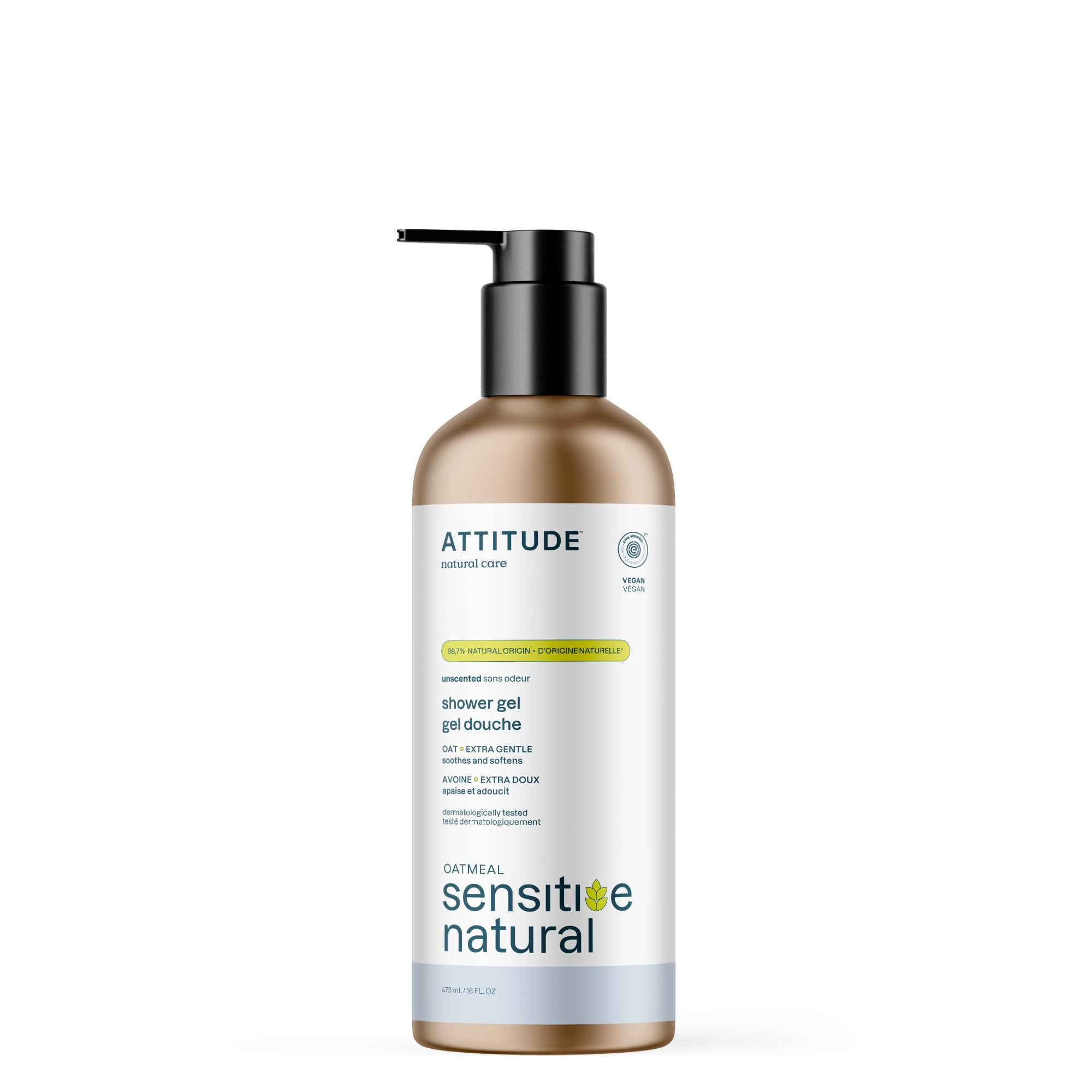 ATTITUDE Body Wash for Sensitive Skin, EWG Verified Shower Gel