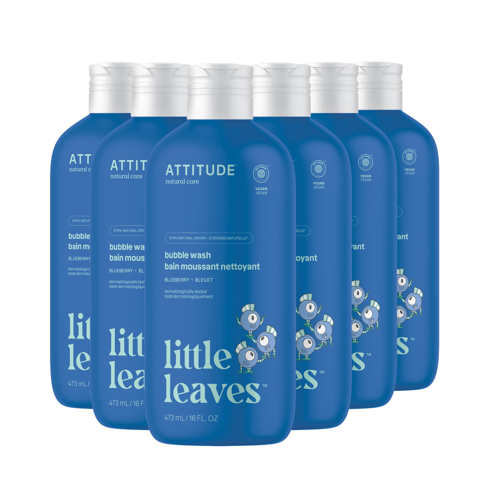 ATTITUDE Bubble Wash for Kids, EWG Verified Bubble Bath, Hair Shampoo