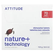 ATTITUDE Dishwasher Tablets, 70 Water Soluble Tablets