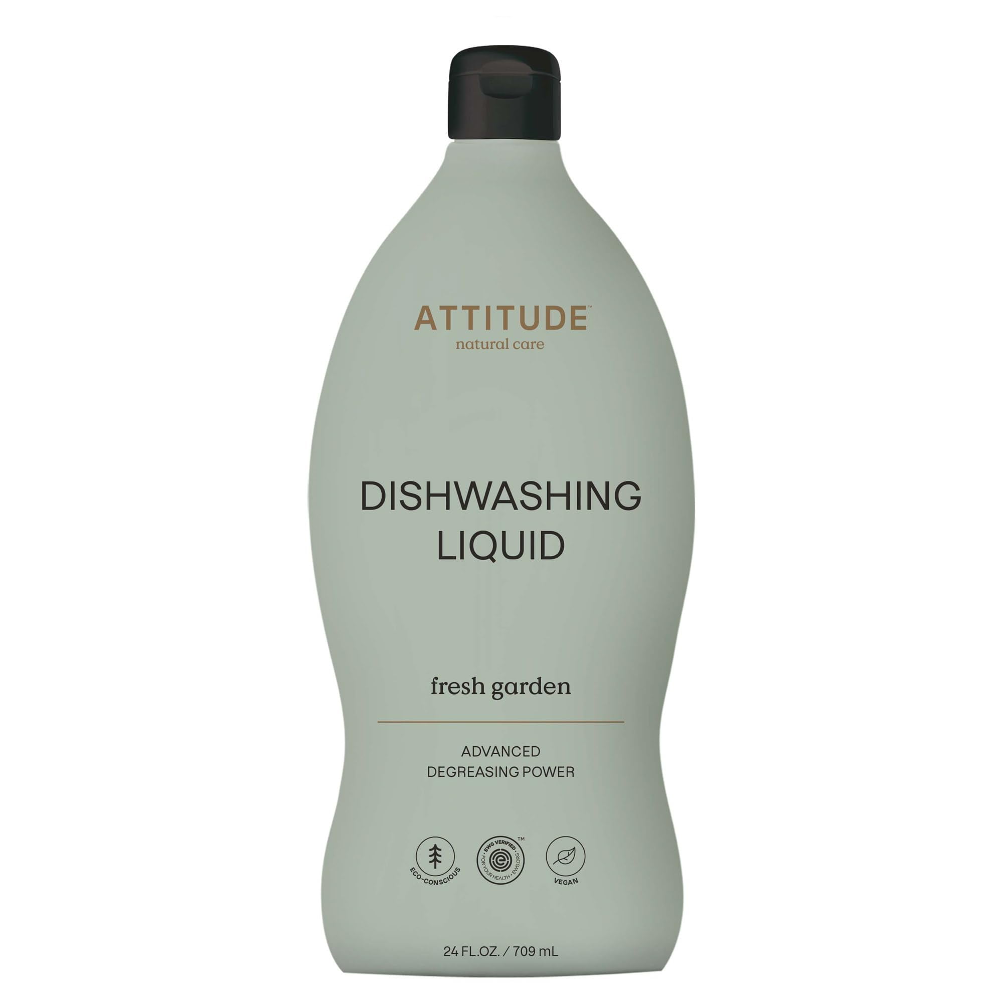 ATTITUDE Dishwashing Liquid, EWG Verified, Vegan Dish Soap, Plant Based, Naturally Derived