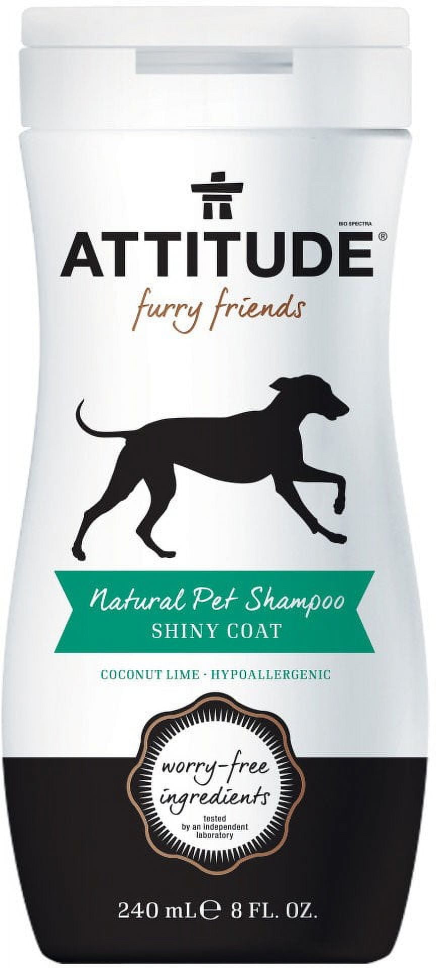 ATTITUDE Furry Friends Natural Pet Shampoo Shiny Coat, 8 Ounce