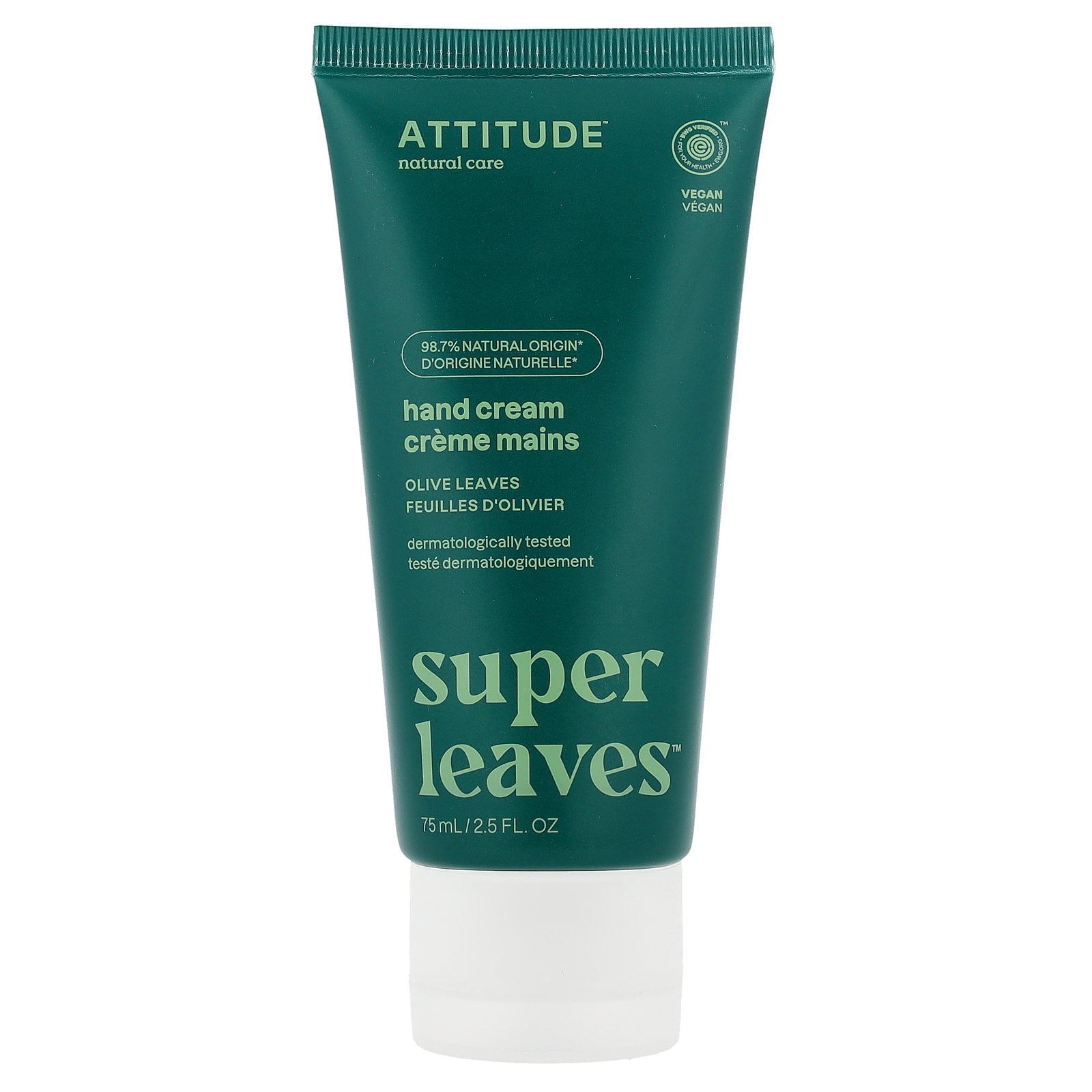 ATTITUDE Super Leaves Science, Hand Cream, Olive Leaves , 2.5 fl oz (75 ml)