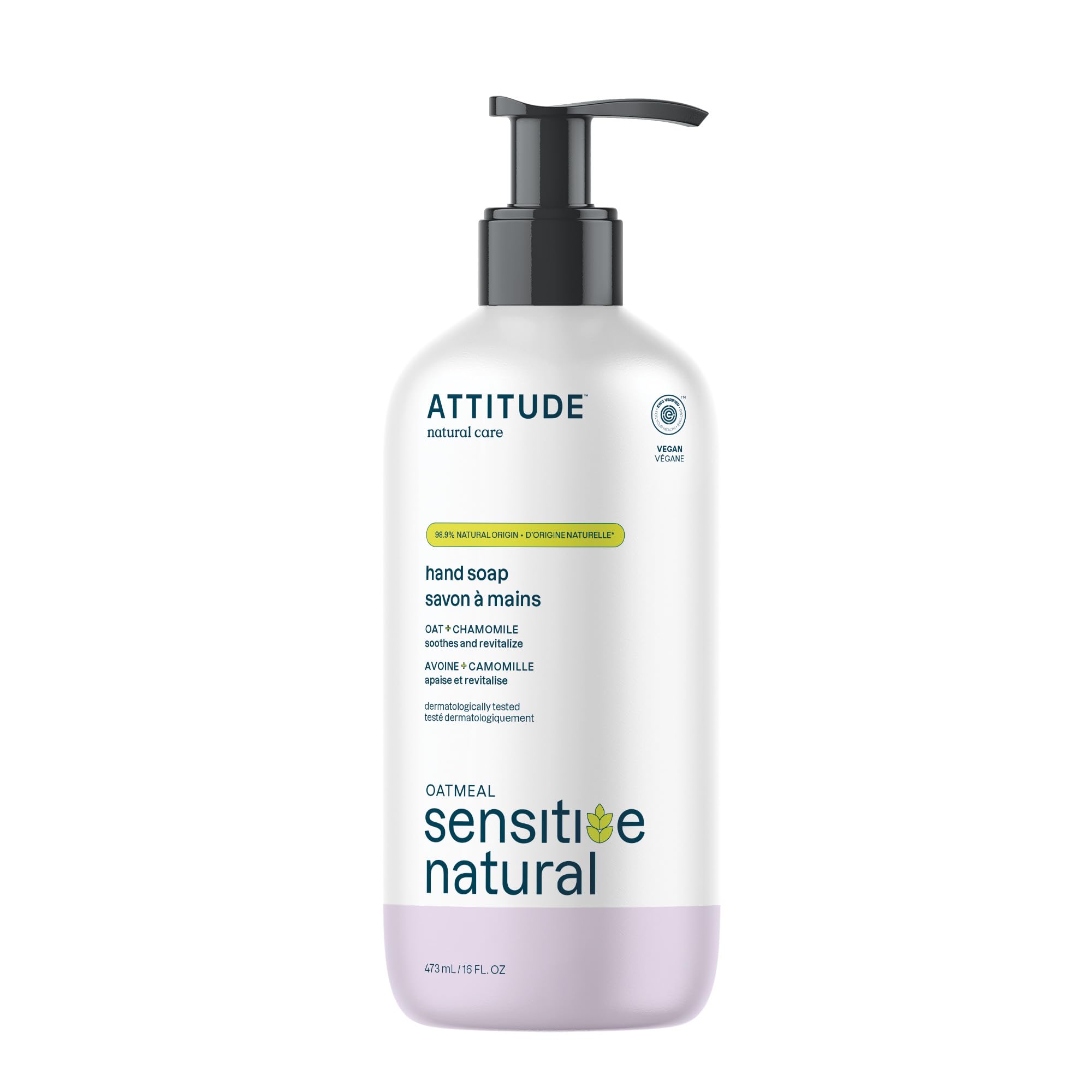 ATTITUDE Hand Soap for STF9 Sensitive Skin with Oat and Chamomile, EWG