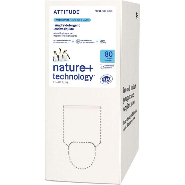 ATTITUDE Liquid Laundry Detergent, EWG Verified Laundry Soap, HE