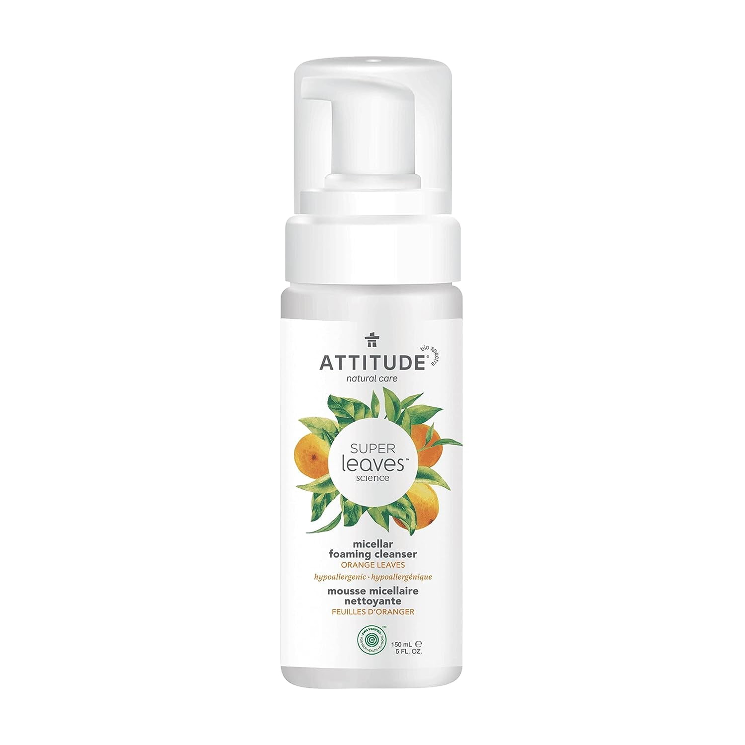 ATTITUDE Micellar Foaming Facial Cleanser, EWG Verified