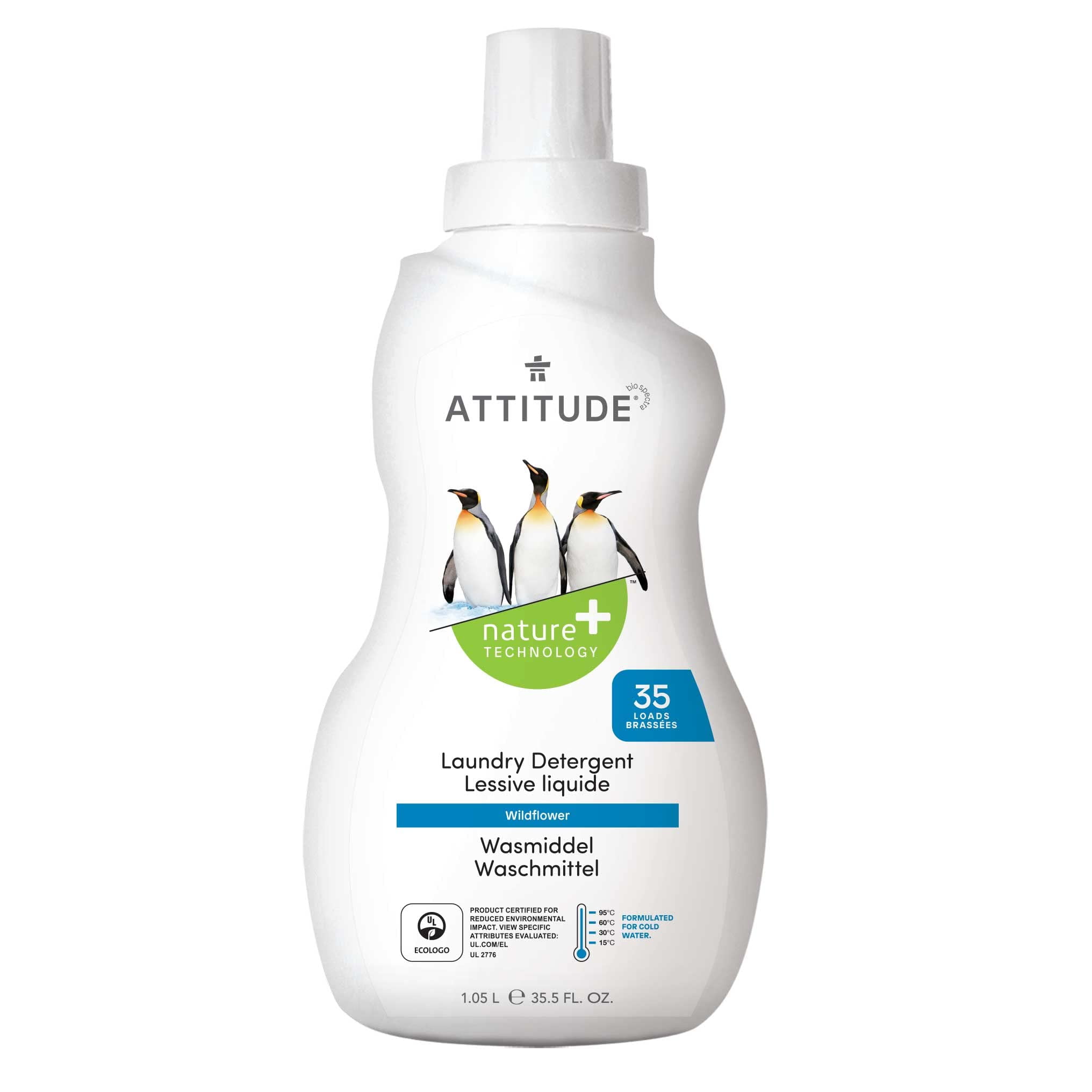 ATTITUDE Natural Liquid Laundry Detergent, Gentle Laundry Soap
