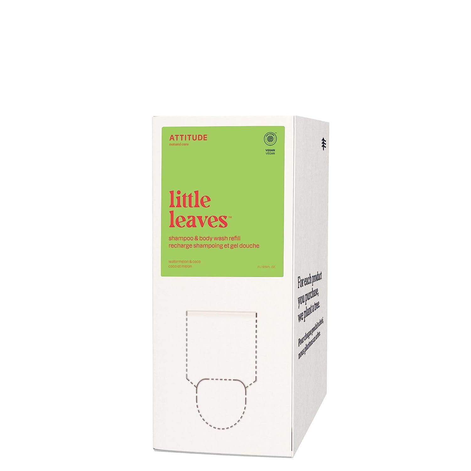 ATTITUDE Shampoo and Body Wash for Kids, EWG Verified, Plant and