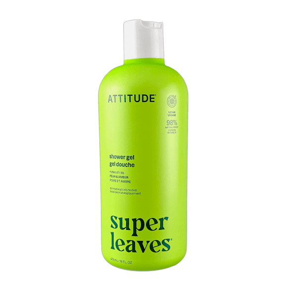 Attitude Super Leaves Pear & Amber Shower Gel - 16 oz