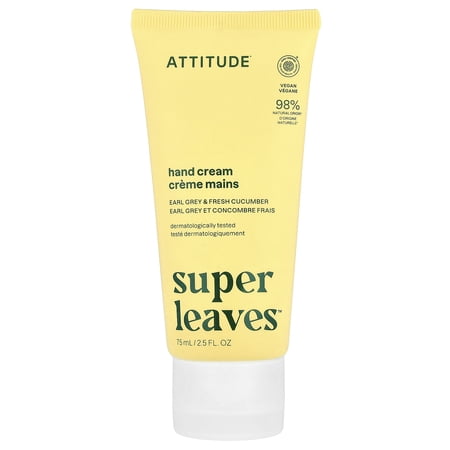 ATTITUDE Super Leaves Science, Hand Cream, Lemon Leaves, 2.5 fl oz (75 ml)