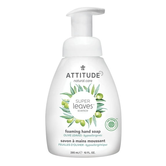 ATTITUDE Super Leaves Science Natural Foaming Hand Soap Olive Leaves 10 fl oz 295 ml