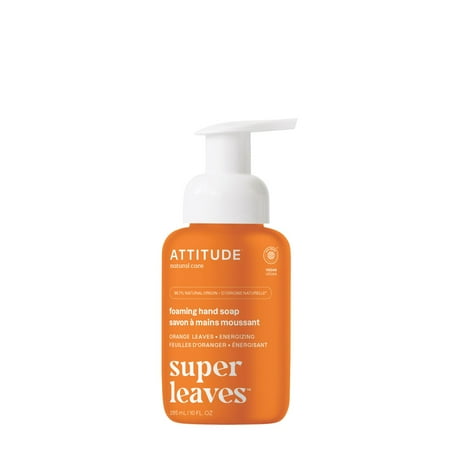 ATTITUDE Super Leaves Science Natural Foaming Hand Soap Orange Leaves 10 fl oz 295 ml