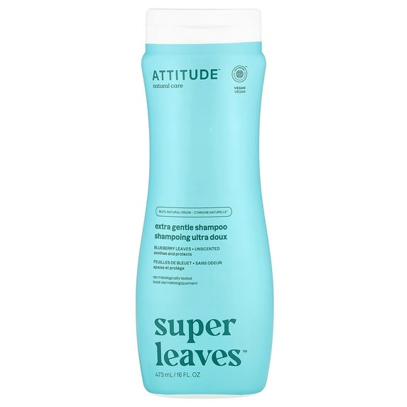 ATTITUDE Super Leaves™, Extra Gentle Shampoo, Unscented, 16 fl oz (473 ml)