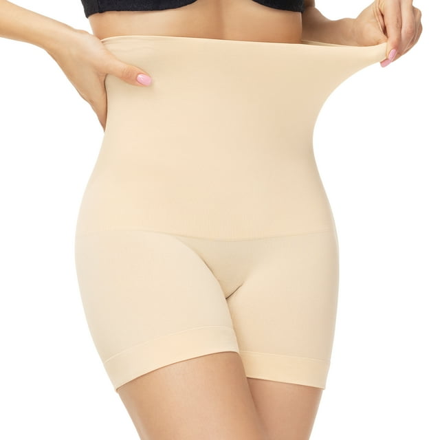 ATTLADY Shapewear Shorts for Womens Tummy Control High-waisted Shorts Back Smoothing Shapewear
