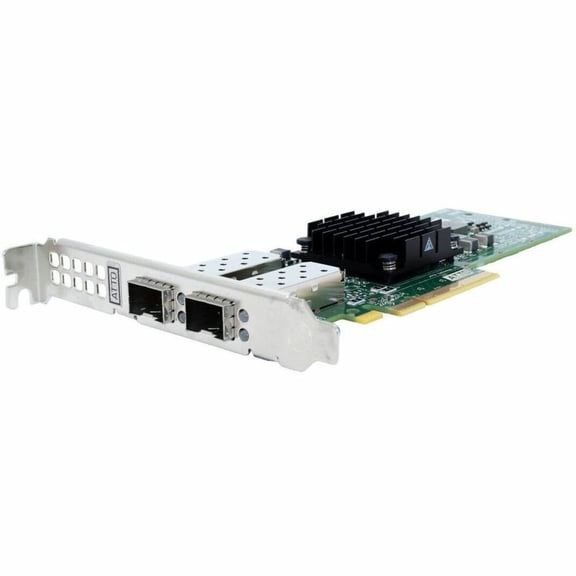 ATTO FastFrame N4S2 10Gigabit Ethernet Card - PCI Express 3.0 x8 - 10 Gbit/s Data Transfer Rate - 2 Port(s) - Optical Fiber - Low Profile Bracket Height - 10GBase-X - SFP+ - Plug-in Card