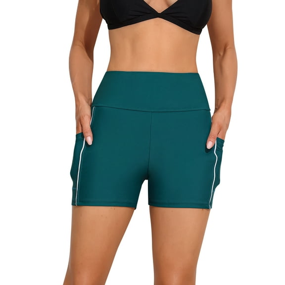 ATTRACO Women Sports Swimming Shorts Stretch Beach Shorts Boxer Shorts S-XL