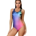 thumbnail image 1 of ATTRACO Womens Sports One-piece Swimsuit Printed Abdominal Slim-fit Swimwear S-XL, 1 of 1