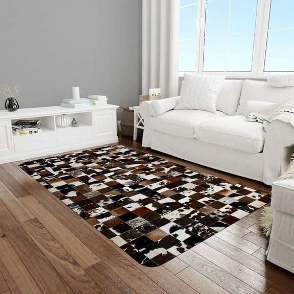 ATTRACTIVE Handmade Natural Cowhide Rug Genuine Cow Skin Home Dcor Area Rug -KPR 22