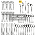 thumbnail image 1 of ATUPEN 45 Piece Silverware Set, Service for for 9 with Steak Knives Stainless Steel Forks Spoons Kitchen Restaurant, 1 of 7