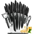 ATUPEN Kitchen Knife Set with Block, 16 PCS High Carbon Stainless Steel