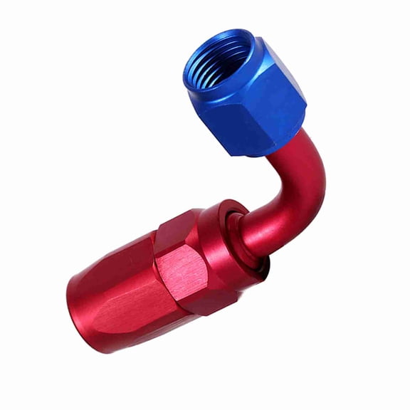 ATV Carburetor Performance Parts AN6 Fuel Line Hose End Fitting Adapter, Blue Red Color, Aluminum, No Leakage Under High Pressure, Suitable for Fuel Tube, Oil Cooler, Hose End Fitting