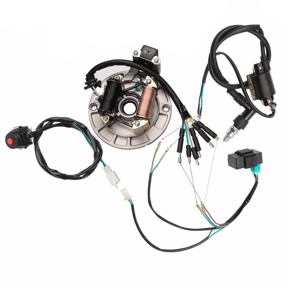 ATV Complete Electrics Wiring Harness Loom Kit for GY6 50cc 70cc 90cc 110cc 125cc Go Kart Buggy Dune Quad Pit Dirt Bike 4 Wheelers Replacement Motorcycle Electric Parts