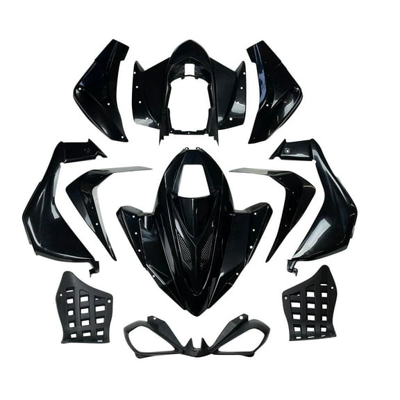 ATV Complete Plastic Body Fender Assembly Front Rear Kit for Taotao ATA150G, Cougar 200 SPORT Chinese ATV - (BLACK)