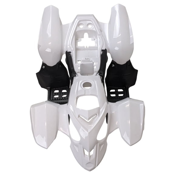 ATV Complete Plastic Body Fender Assembly Suitable for Panther 110PL, 125PL, Coolster 3050B, TaoTao Ata110L (White Design)