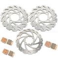 thumbnail image 1 of ATV Front Rear Brake Rotors Discs Pads for Yamaha Raptor 660R YFM660R 2001-2005, 1 of 5