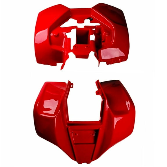 ATV Front & Rear Fender Body Kit for 150cc 250cc Kazuma Dingo Lacoste Panda Compatible with Suzuki LT80 Kawasaki KFX80 Kazuma RedCat Roketa SunL TaoTao Coolster Baja Chinese ATV Quad (Red)