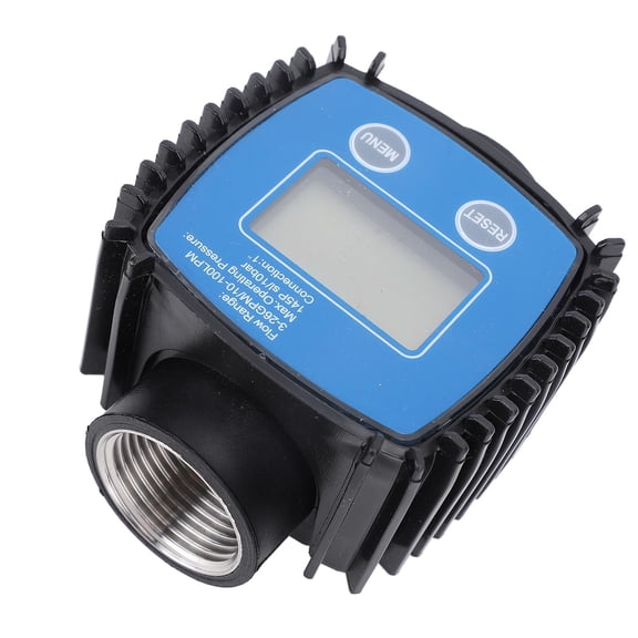 ATV Fuel Pump Direct Fit Gasoline Flow Meter, Digital Fuel Flow Meter Metal for Derv Gas Oil Liquids