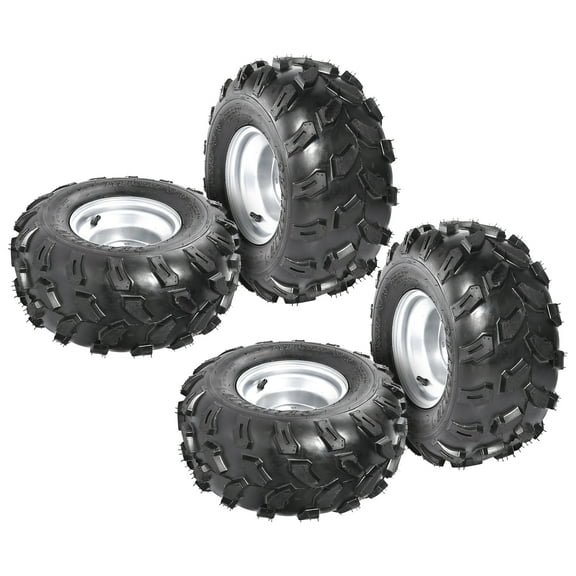 ATV Go Kart Tires and Rims 18x9.50-8 Inch Tubeless Golf Cart Tires 4x 110mm Go Kart Buggy ATV Mini-bikes Quad Bike Lawn Mower Tires and Wheels 4 Wheelers (4)