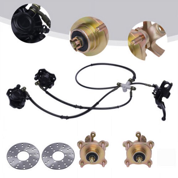 ATV Go kart 4 Stud Wheel Hub Front Steering Disc Brake Assembly Quad 125cc-250cc