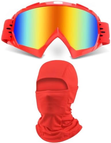 ATV Goggles with Balaclava face Mask for Men Women and Youth, Dirt Bike ...