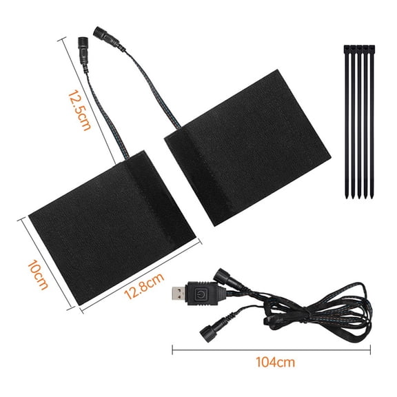 ATV Heated Grips, USB 6-Level Adjustable Handlebar Heater, IP67 Waterproof Motorcycle Heated Grip Pads for Motorcycle/ATV Handlebars