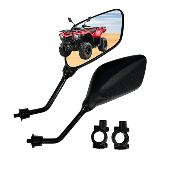 ATV Mirrors, ATV Rear View Mirrors,360 Degrees Ball-Type Adjustment,7/8" Handlebar MounCompatible with Motorcycle Scooter Moped Polaris Sportsman Dirt Bike