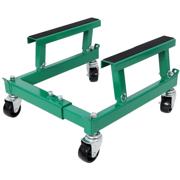 ATV Motorcycle Dolly, Motorcycle Jack Stand with 4 Swivel Casters, 1500lbs Capacity, Heavy-Duty Steel Frame for Vehicle Maintenance, Green