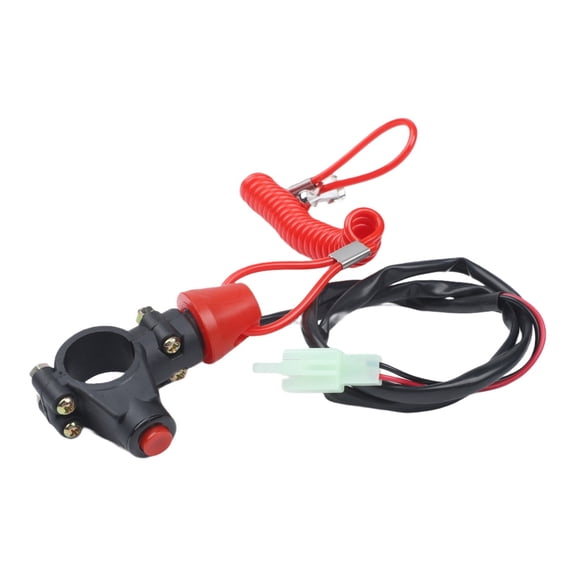 ATV Motorcycle Outboard Motor Ride-On Lawn Mower Engine Kill Switch Tether Lanyard with Normally Open Circuit Activation