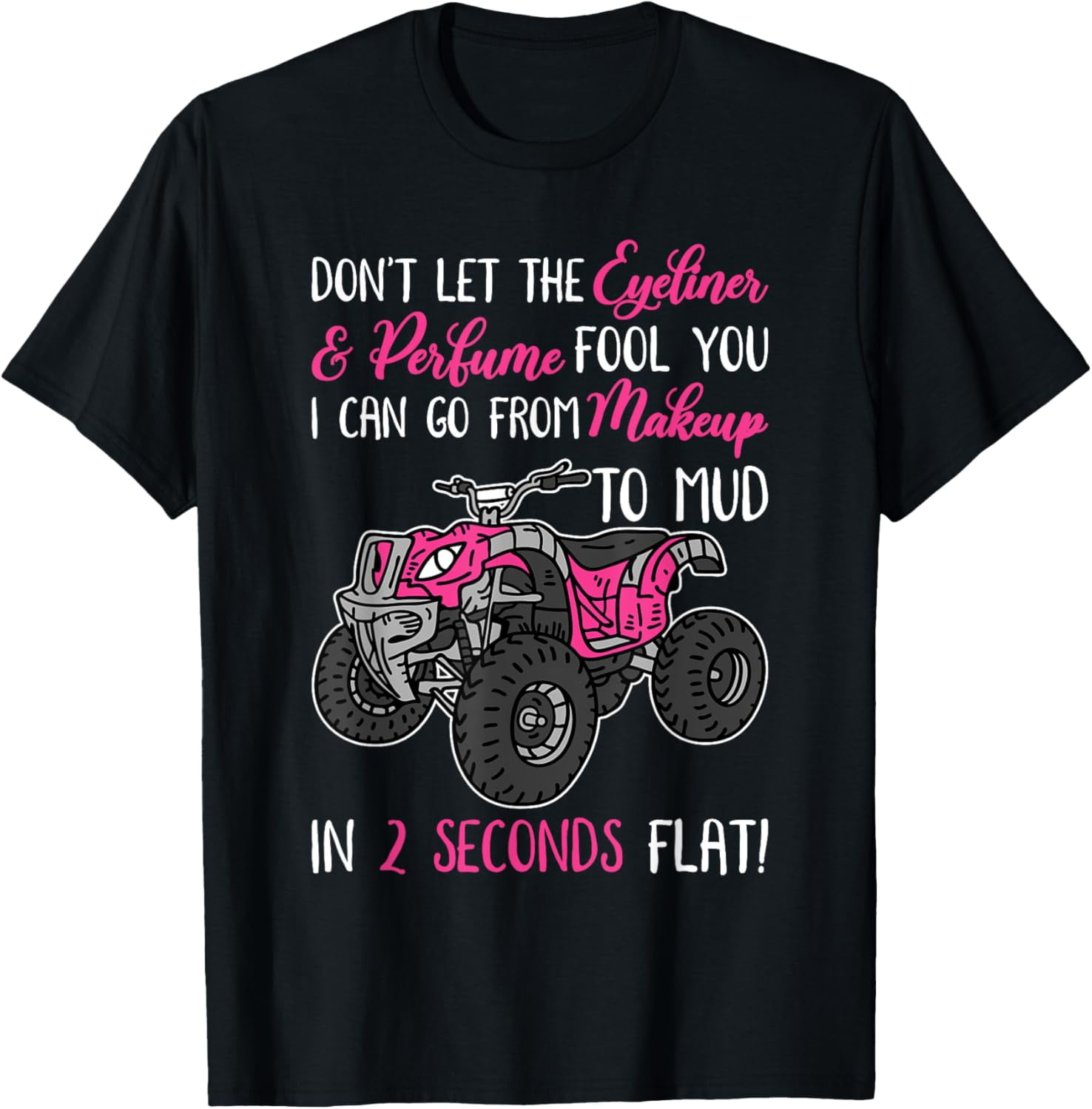 ATV Quad Bike Riding Girl For All-Terrain Four Wheeler T-Shirt ...
