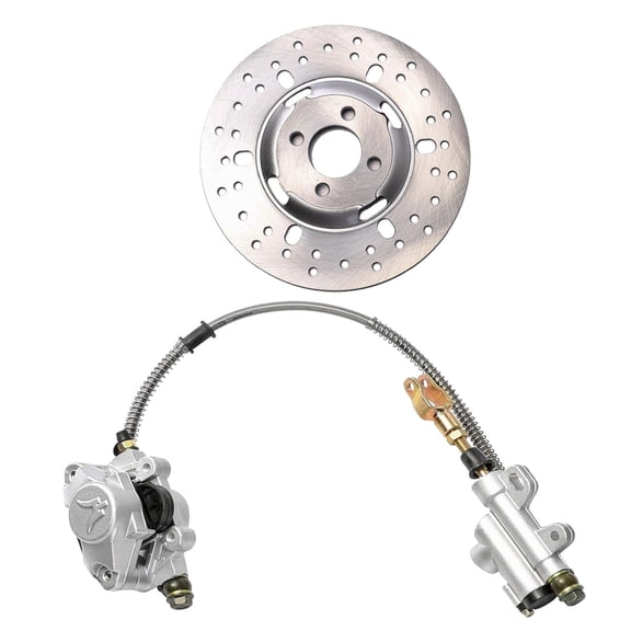 ATV Rear Disc Brakes Calipers Master Cylinder with Disc Rotor For 125cc 150cc Go Kart Karting ATV UTV Drift Trike Golf Cart Quad Buggy Dune Moped Lawn Mower Four Wheeler Tricycle Offroad Motorcycle