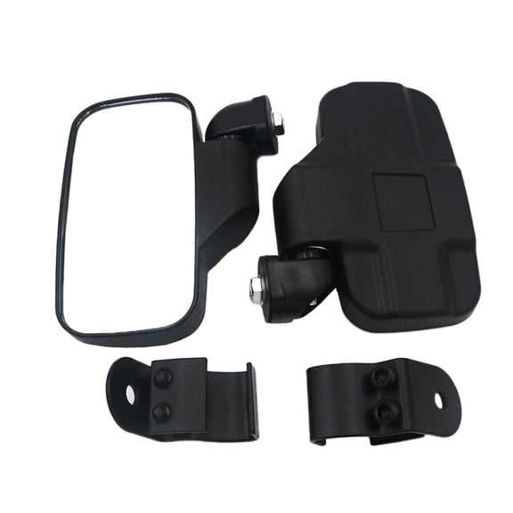 ATV Rearview Mirror UTV Side Mirror Reflector Electric Vehicle Scooter Universal Rear-Vision Reversing Mirrors,2 * mirrors 2 * mounting clamps,Black
