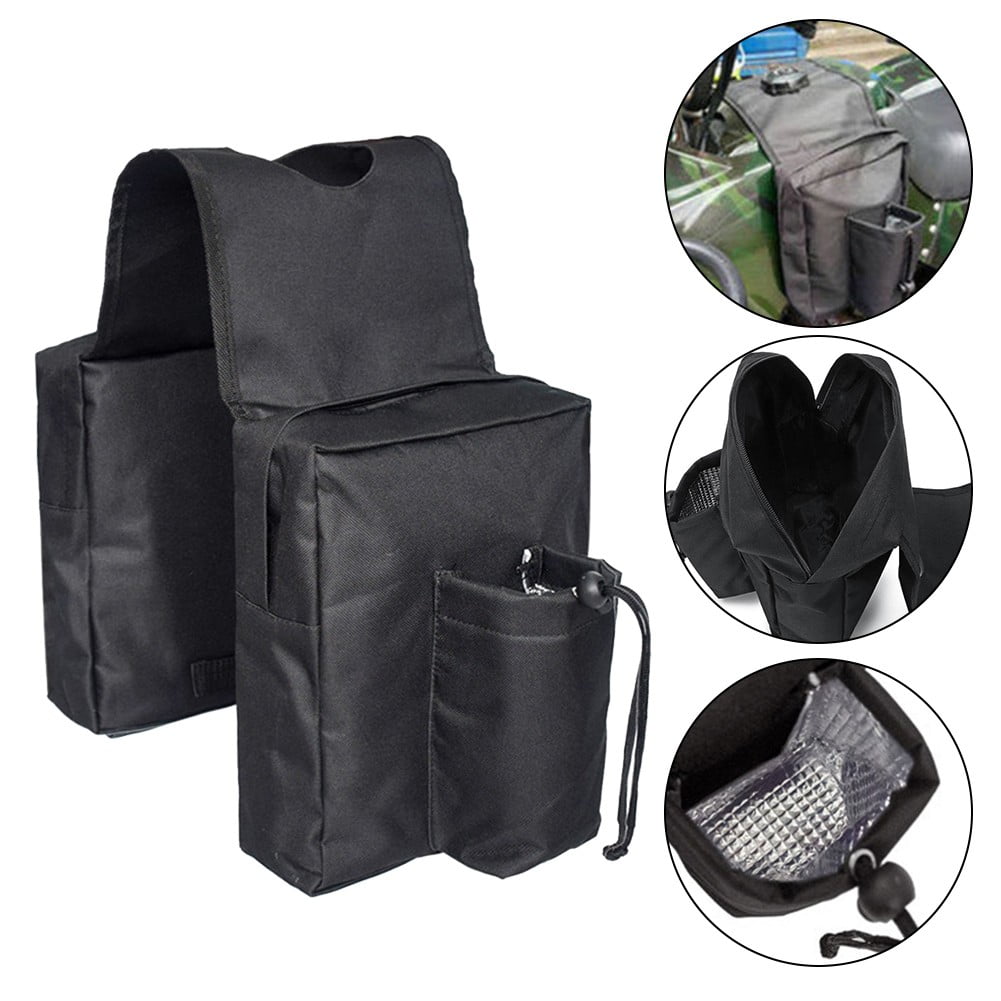ATV Tank Bag Saddlebag Mobile Fuel Tank Cup Holder For Polaris