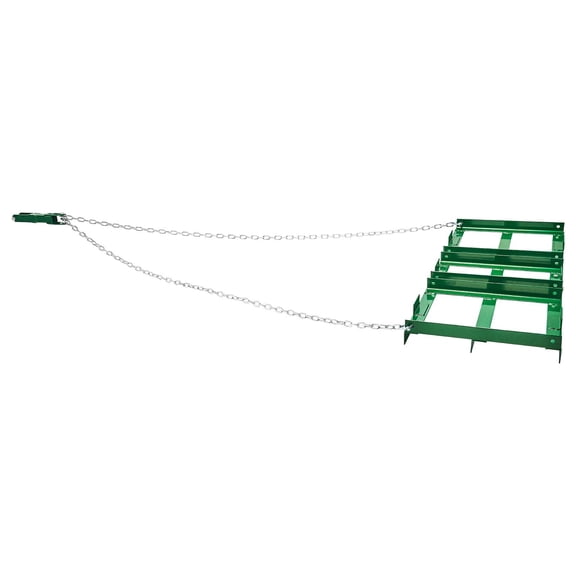 ATV Tow Behind Drag Harrow,4 ft Heavy Duty Driveway Grader with Adjustable Bars&Chain for Lawn Leveling,Tractor,UTV,Mower Yard Landscape Rake Tool
