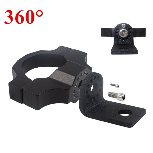 ATV UTV 360° Adjustable Flag Antenna Mount 1.752" Bracket LED Whip