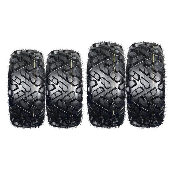 ATV UTV All-Terrain Tires 25x8-12 Front & 25x10-12 Rear - Durable 6 PR Tubeless Performance for Ultimate Off-Road Adventures