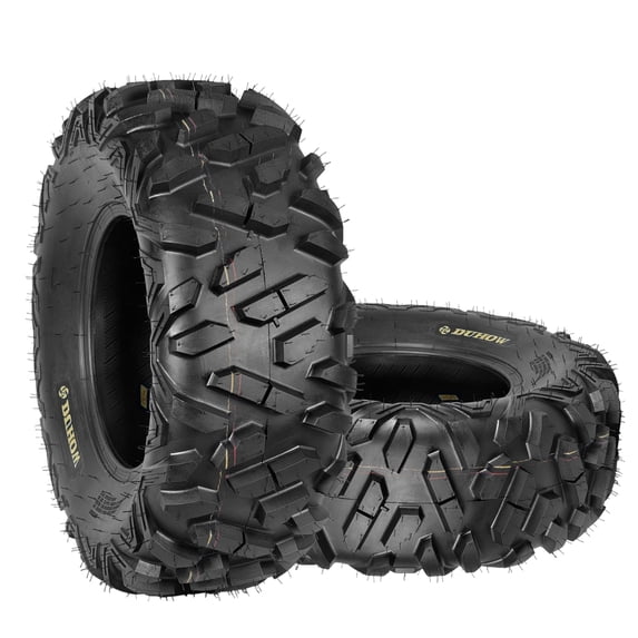ATV/UTV All-Terrain Tires – 6-Ply Tubeless. Self-Cleaning | Aggressive Angled Shoulder Lugs | Puncture Resistant | All-Season for Mud. Sand. Dirt. Snow | Fits 12" & 14" Rims